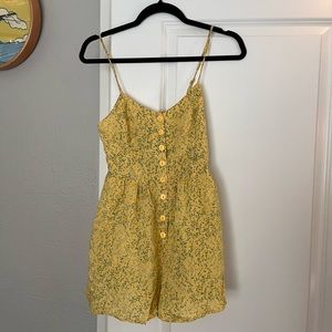 Floral Yellow Urban Outfitters Romper XS